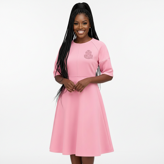 Pink Dress with AKA Shield