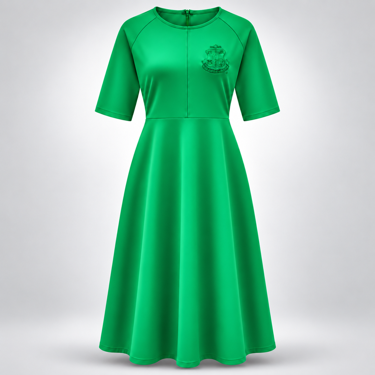 Green Dress with AKA Shield