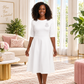White Dress with AKA Shield
