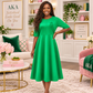 Green Dress with AKA Shield