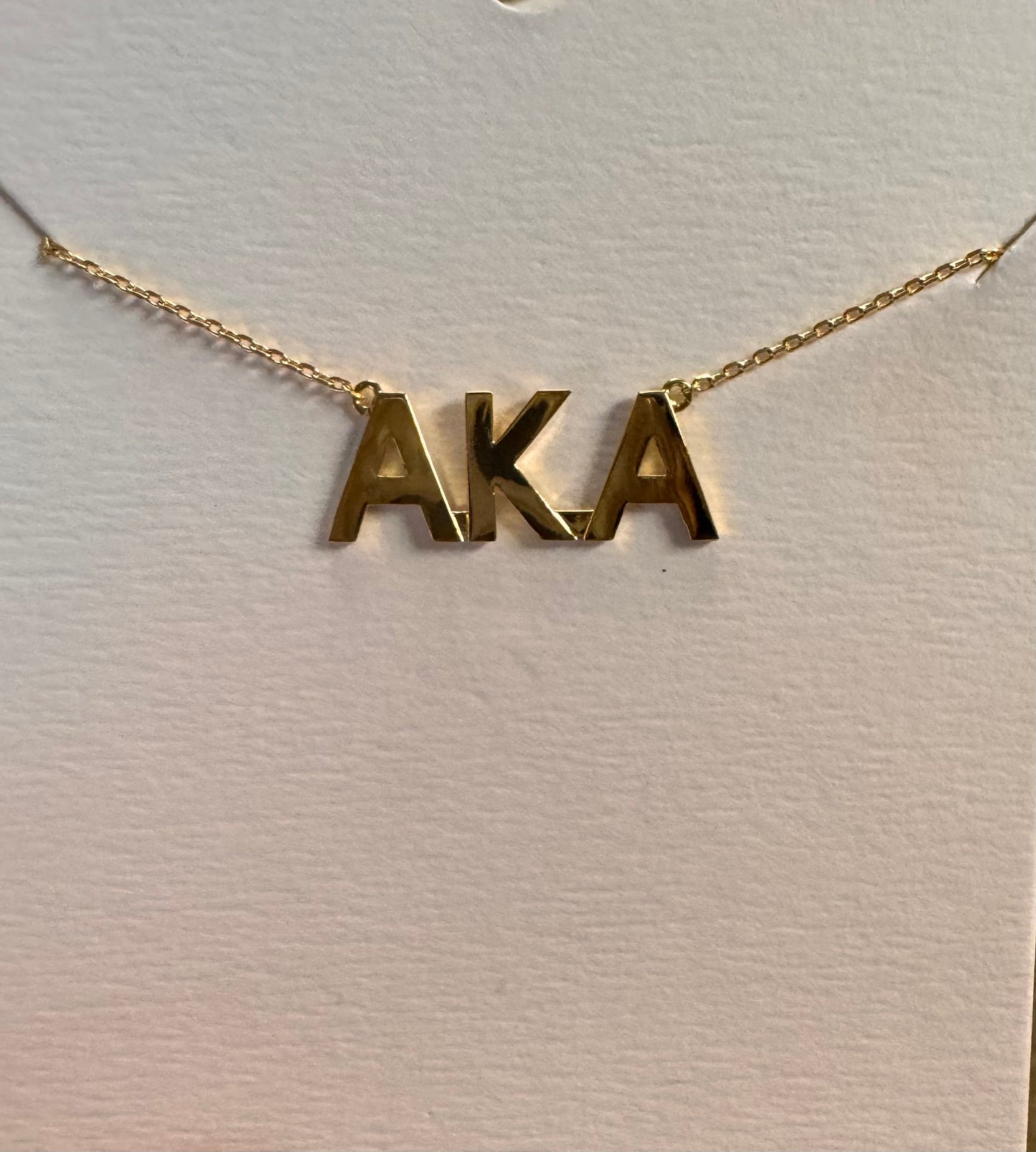 AKA letter necklace