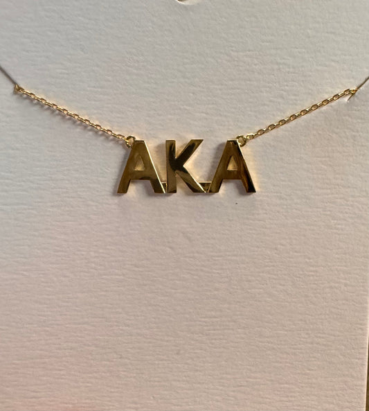 AKA letter necklace