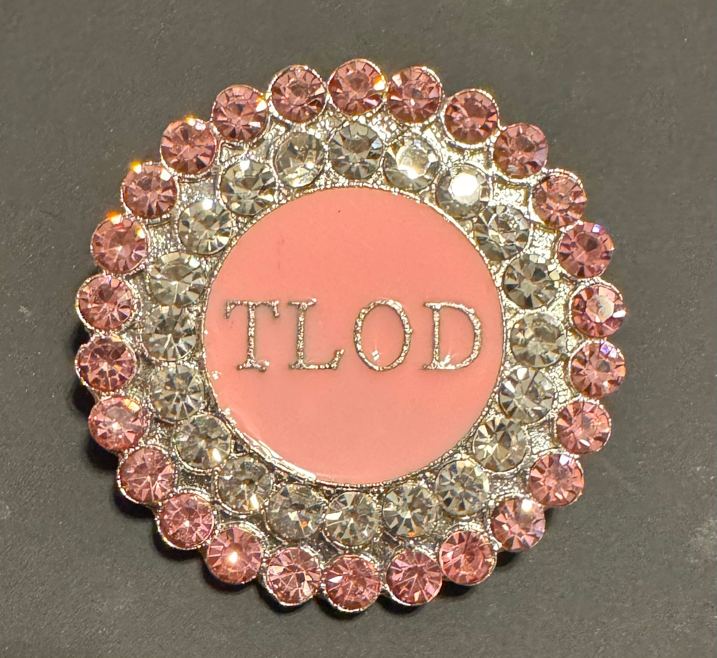 TLOD Round rhinestone pin