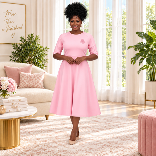 Pink Dress with AKA Shield