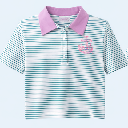 AKA | Striped Polo Shirt