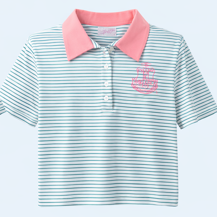 AKA | Striped Polo Shirt