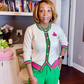 Cream, Pink and Green Cardigan