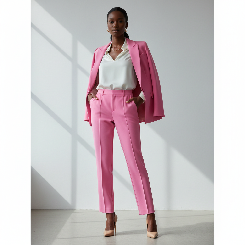 PRE-ORDER | Pink Pants with Seam (No Pockets)