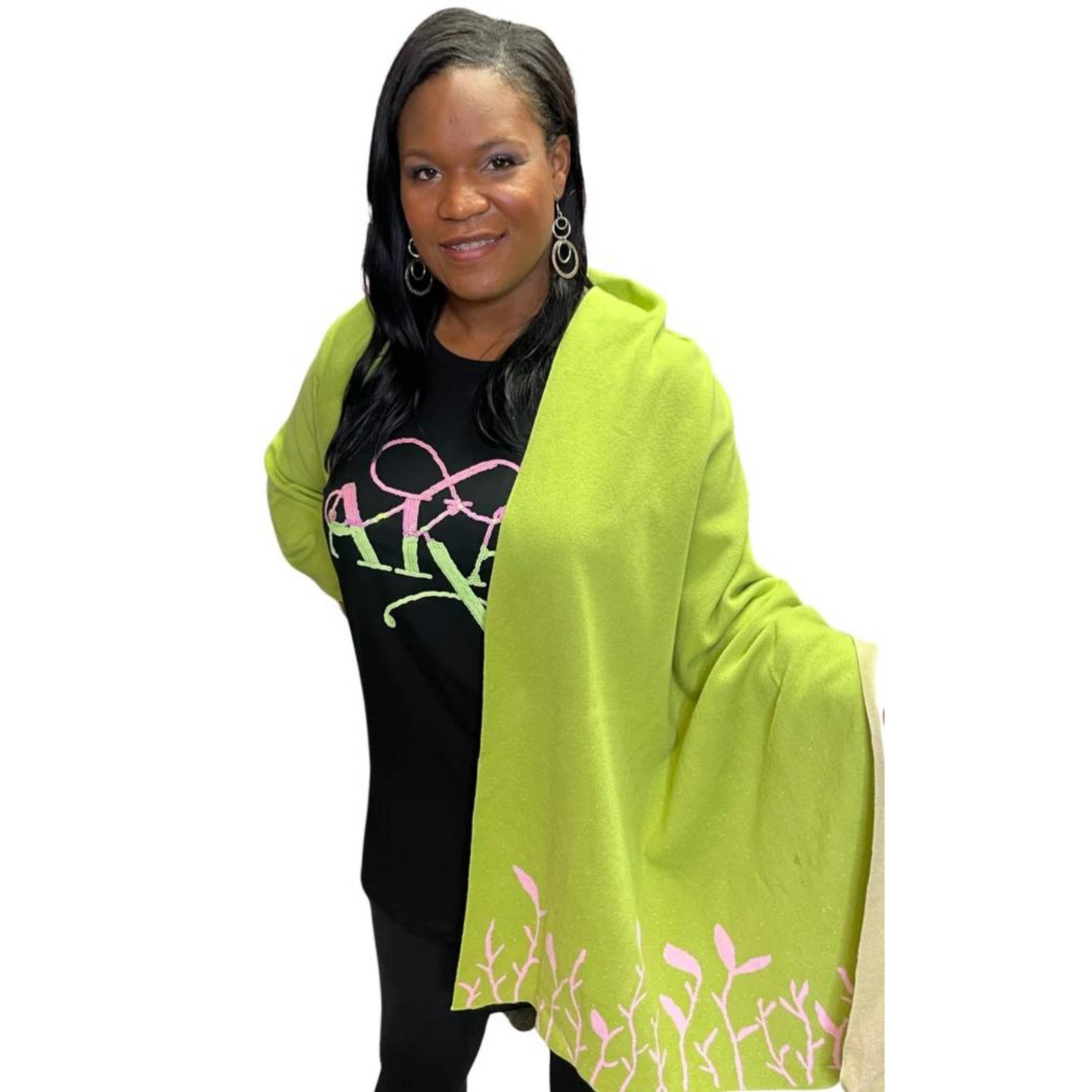 Pink & Green | Knit Shawls